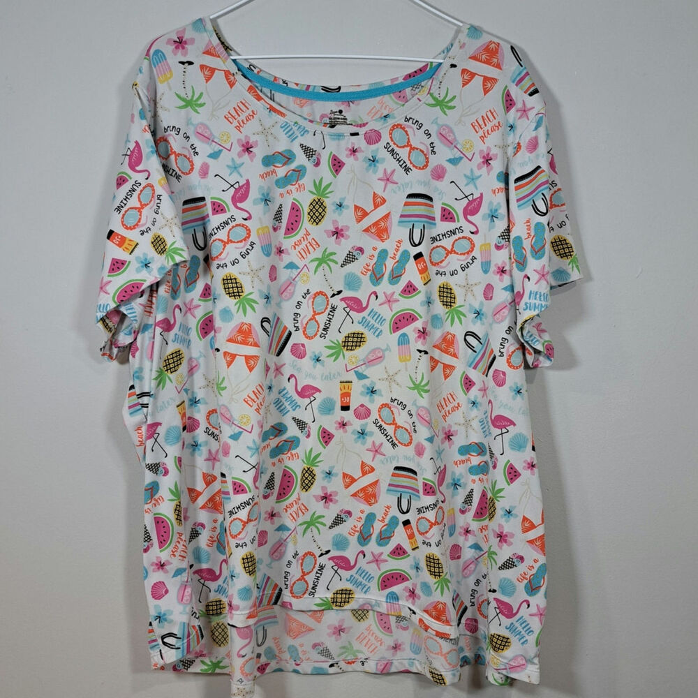 Secret Treasures Summer Themed Women's Plus 3X Pajama Set - Picture 2 of 5